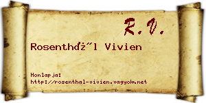 Rosenthál Vivien névjegykártya